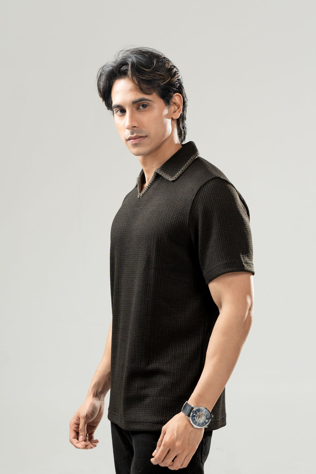 Textured Black Knit