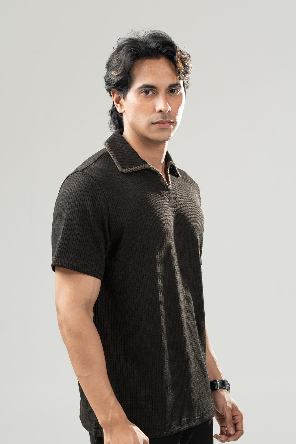 Textured Black Knit