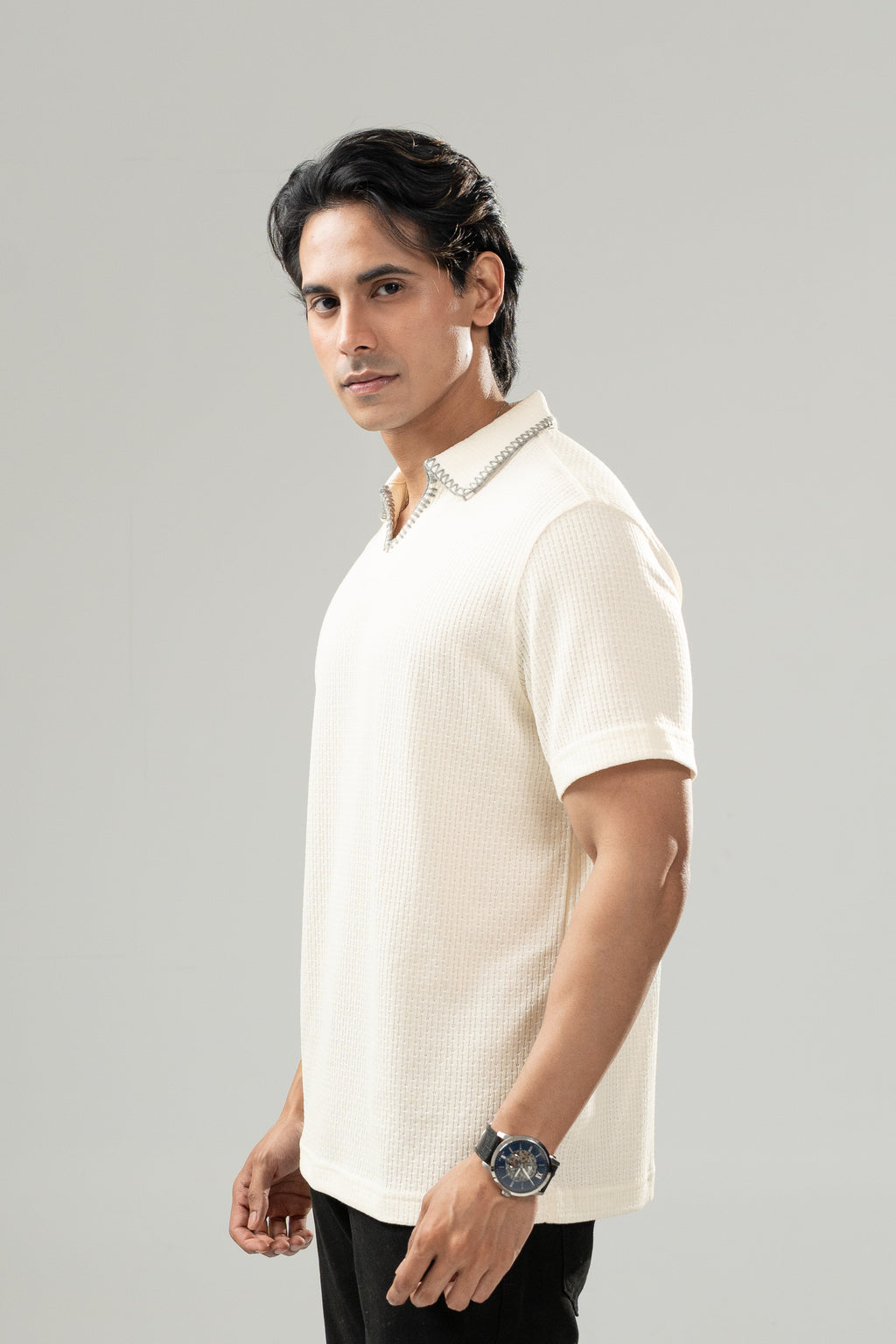 Textured White Knit