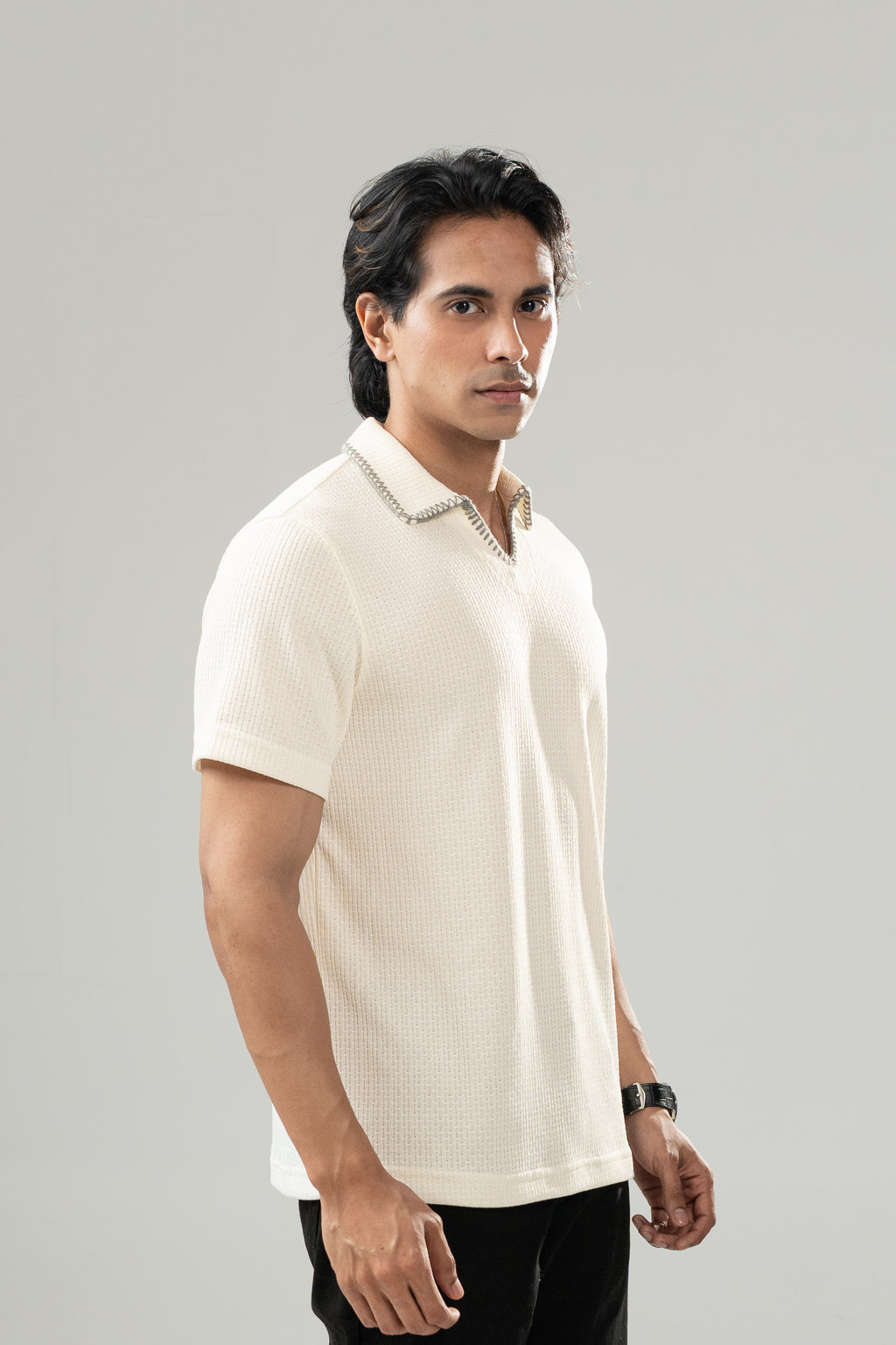 Textured White Knit