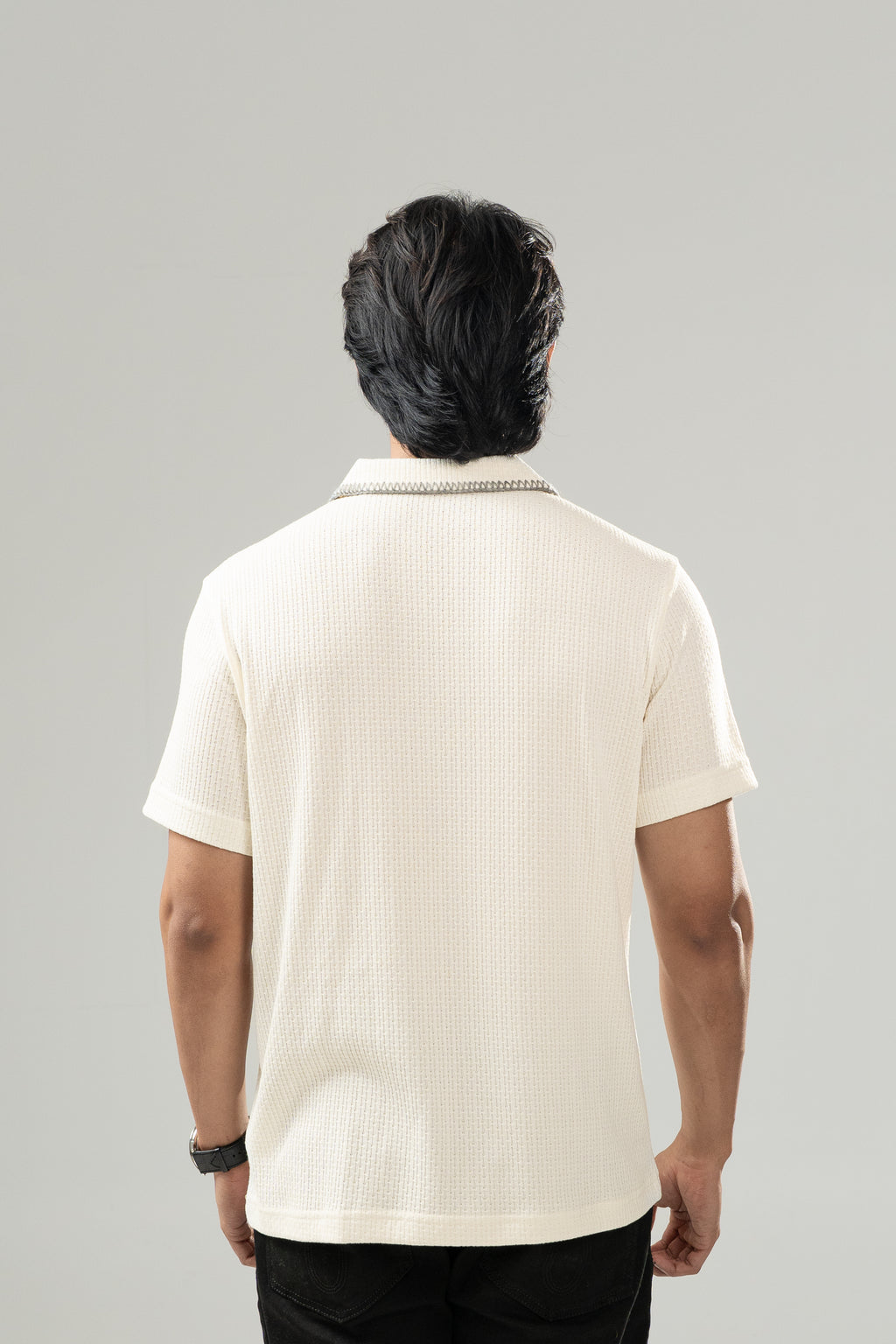Textured White Knit